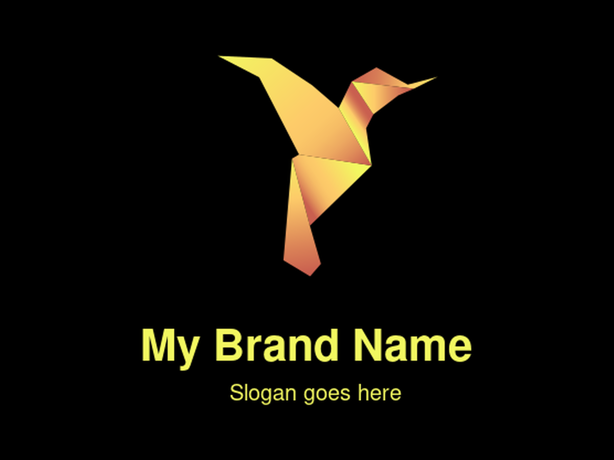 Elegant Geometric Orange Hummingbird Logo Design for Nature and Eco-Friendly Brands